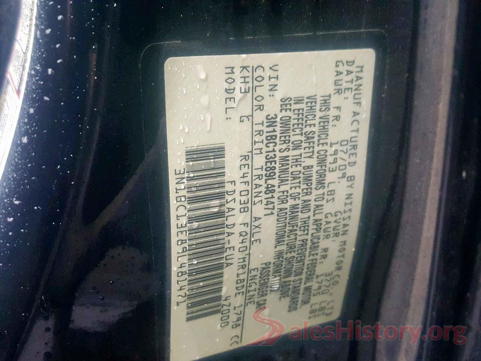 3N1BC13E89L481471 2009 NISSAN VERSA