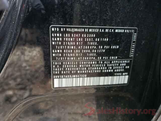 3VV1B7AXXJM047328 2018 VOLKSWAGEN TIGUAN