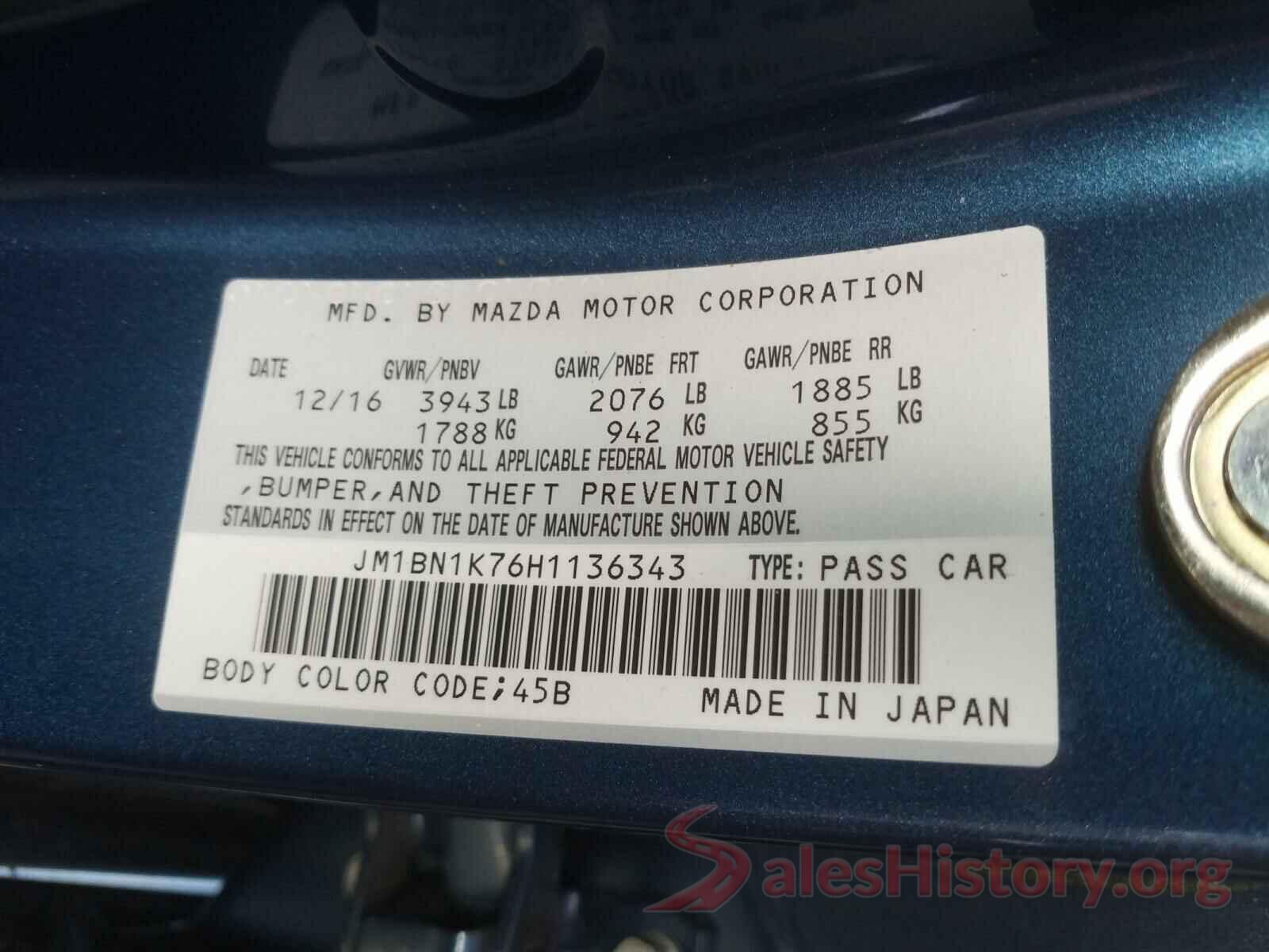 JM1BN1K76H1136343 2017 MAZDA 3