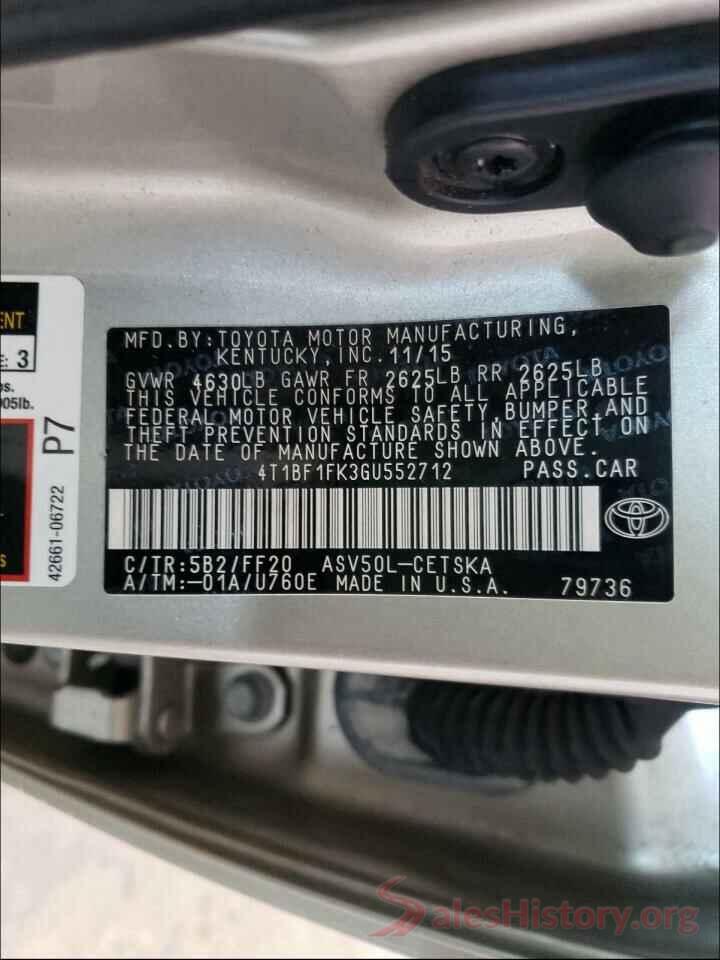 4T1BF1FK3GU552712 2016 TOYOTA CAMRY