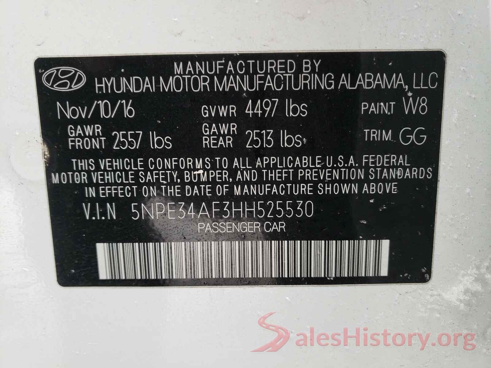 5NPE34AF3HH525530 2017 HYUNDAI SONATA