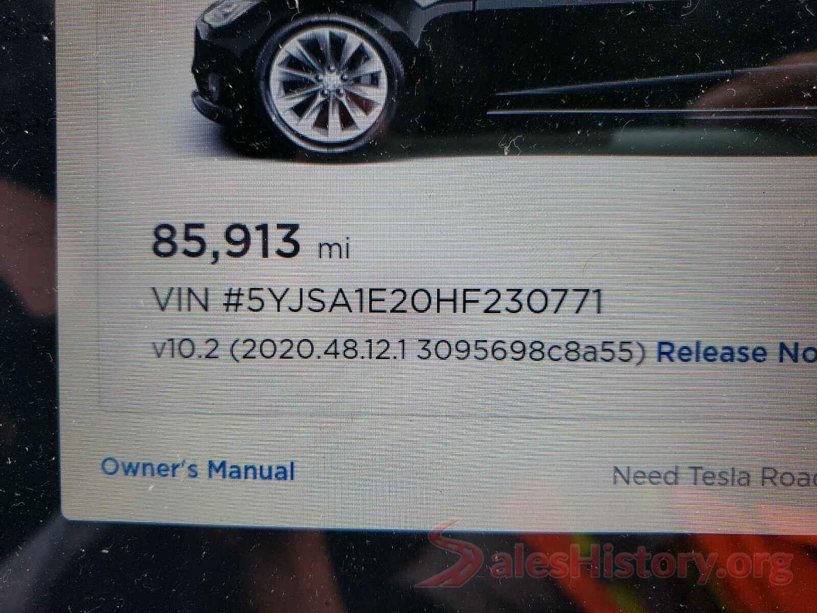 5YJSA1E20HF230771 2017 TESLA MODEL S