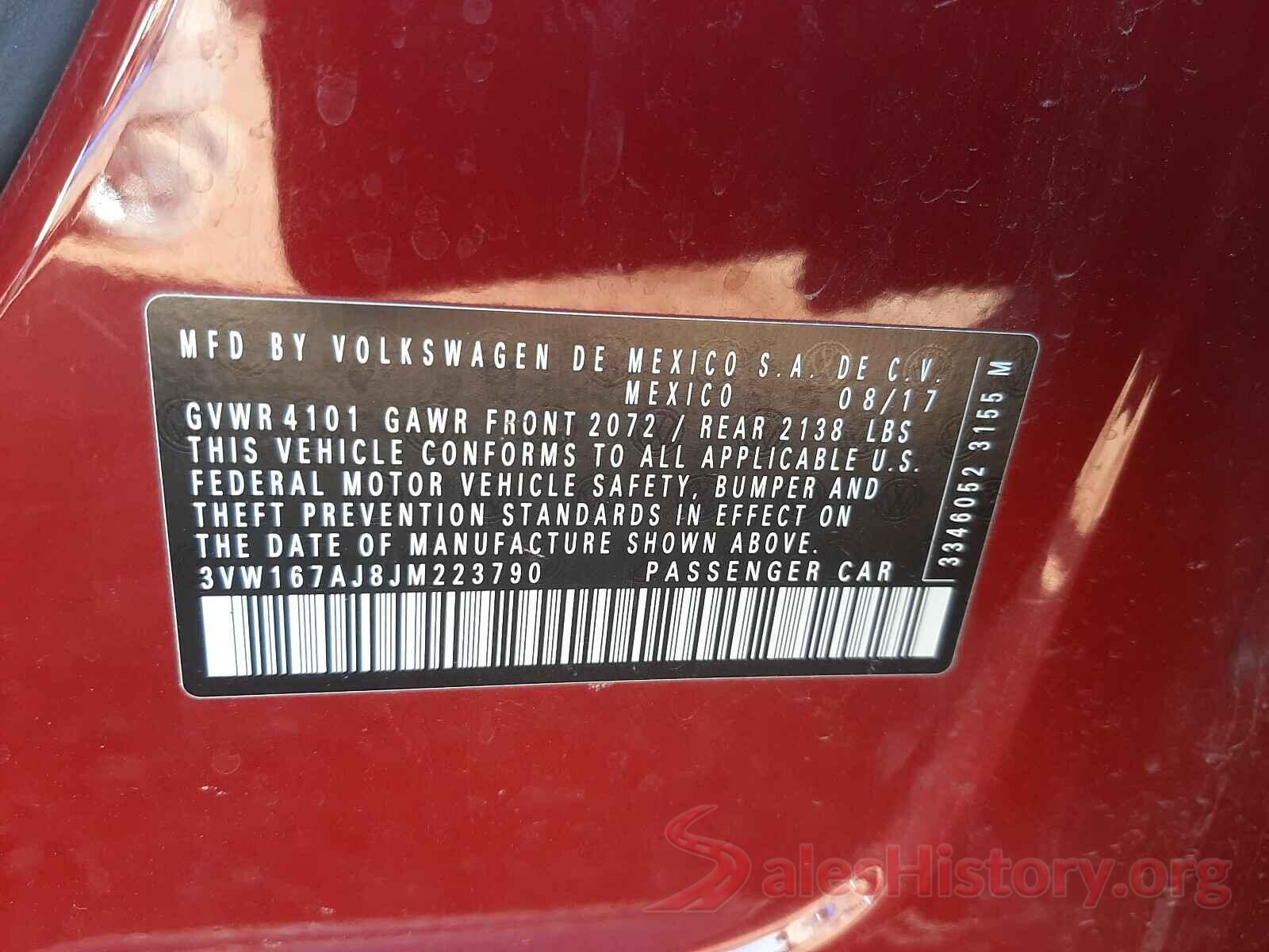 3VW167AJ8JM223790 2018 VOLKSWAGEN JETTA