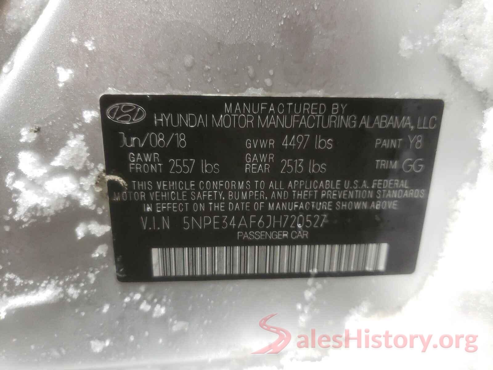 5NPE34AF6JH720527 2018 HYUNDAI SONATA