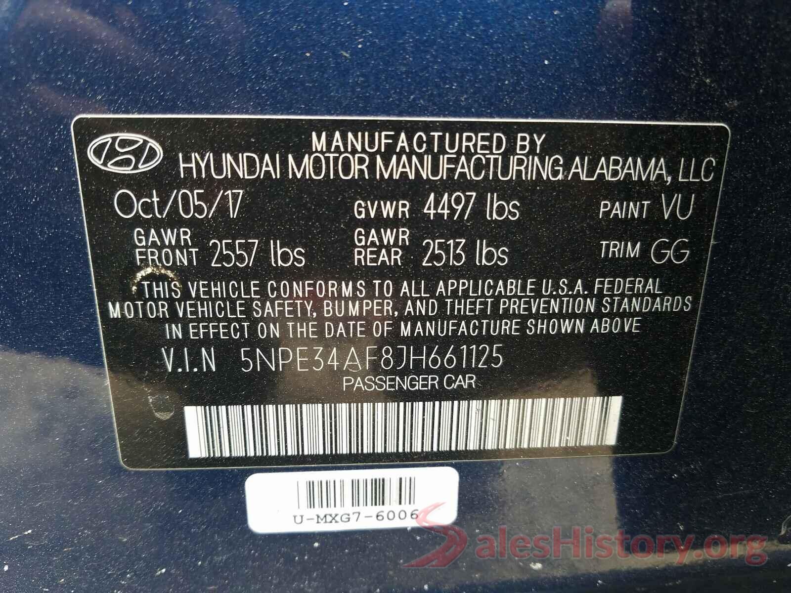 5NPE34AF8JH661125 2018 HYUNDAI SONATA