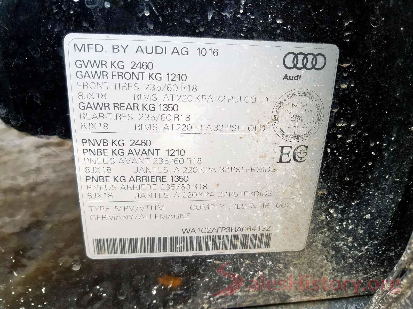 WA1C2AFP3HA064132 2017 AUDI Q5