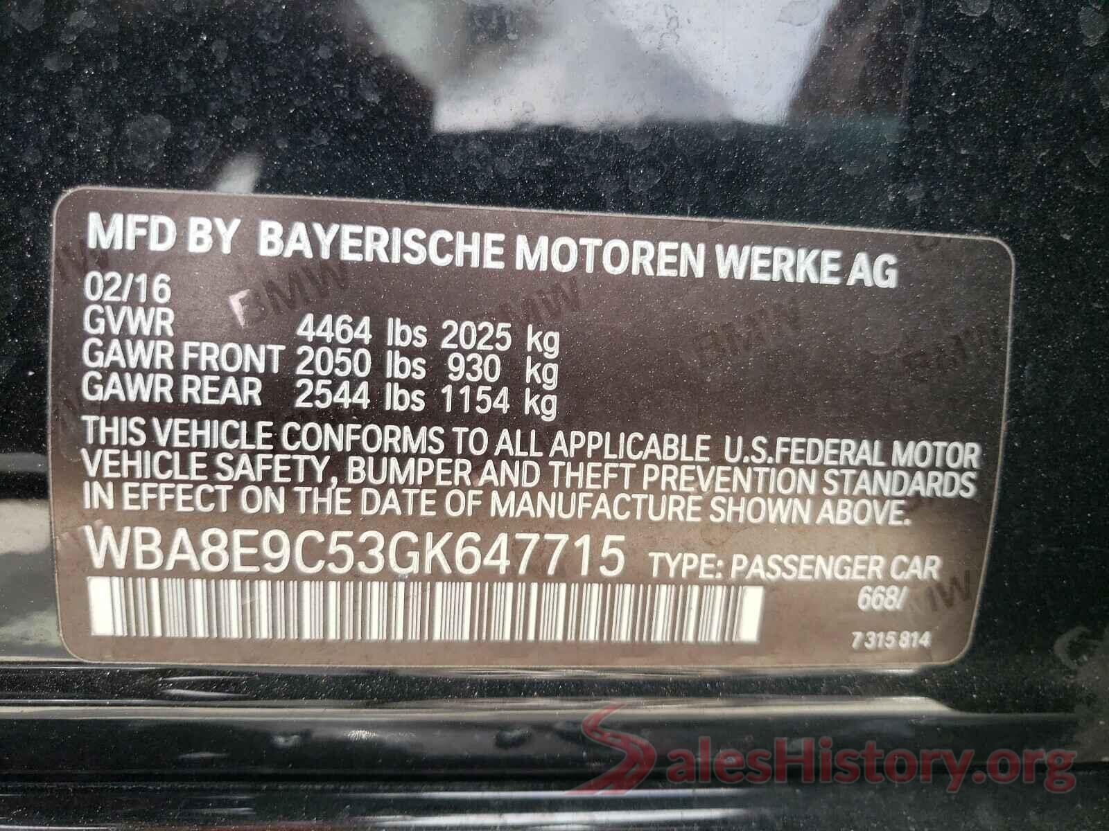 WBA8E9C53GK647715 2016 BMW 3 SERIES