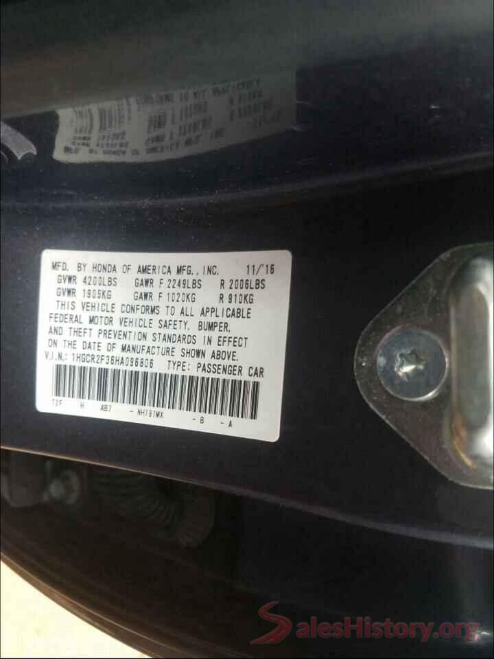 1HGCR2F36HA096806 2017 HONDA ACCORD