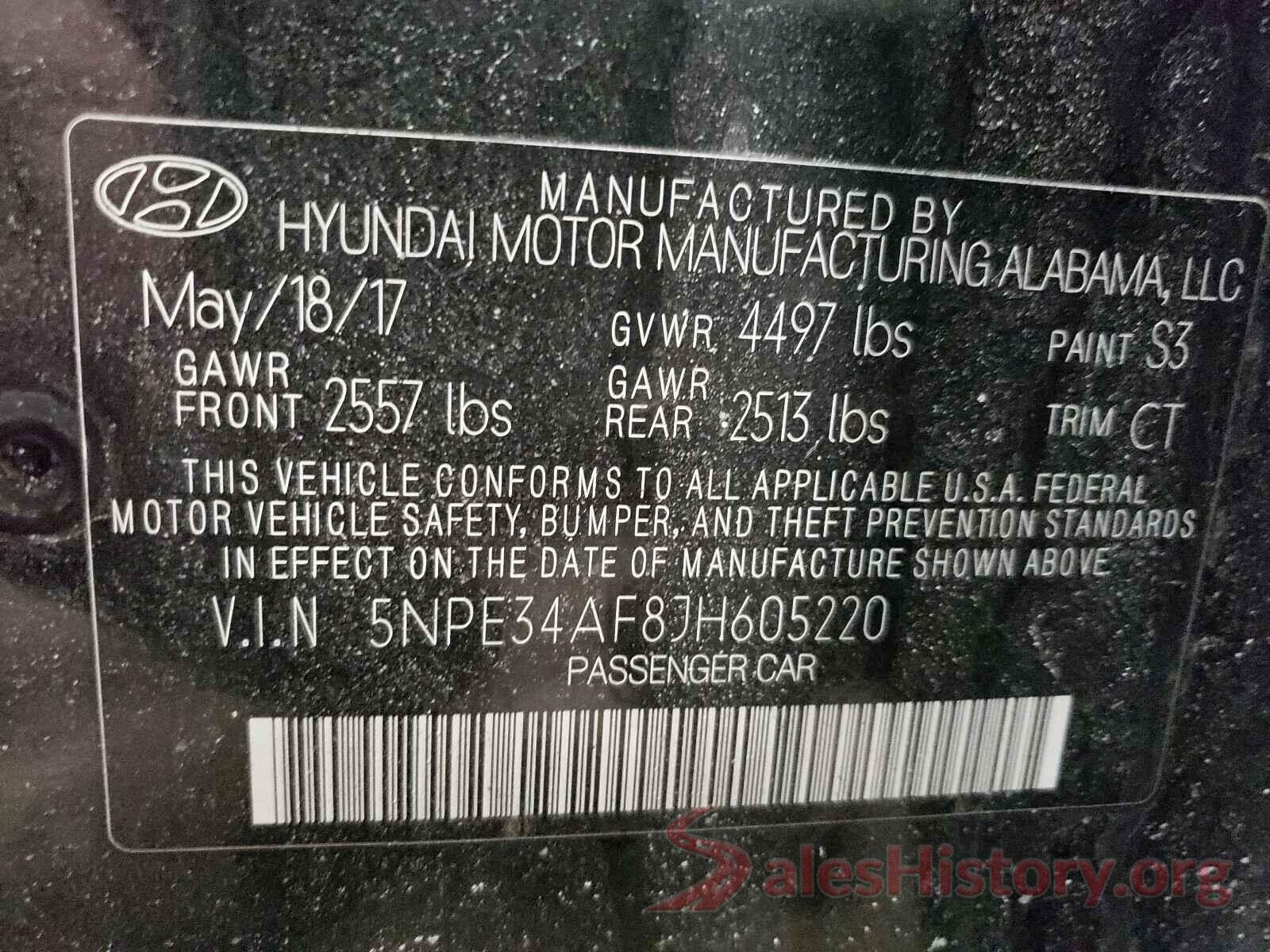 5NPE34AF8JH605220 2018 HYUNDAI SONATA