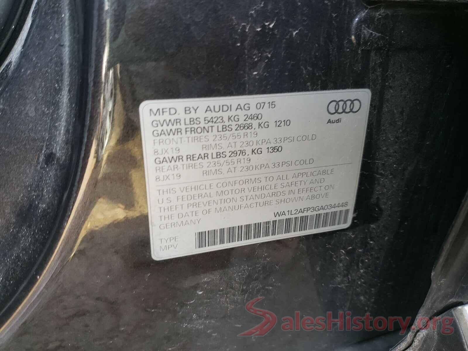 WA1L2AFP3GA034448 2016 AUDI Q5