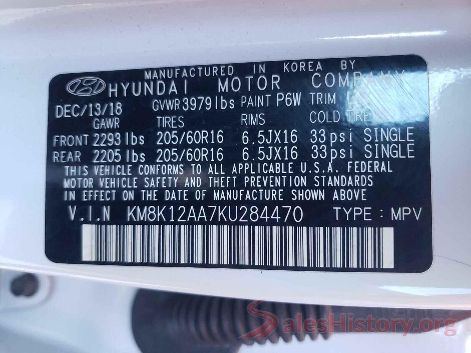 KM8K12AA7KU284470 2019 HYUNDAI KONA