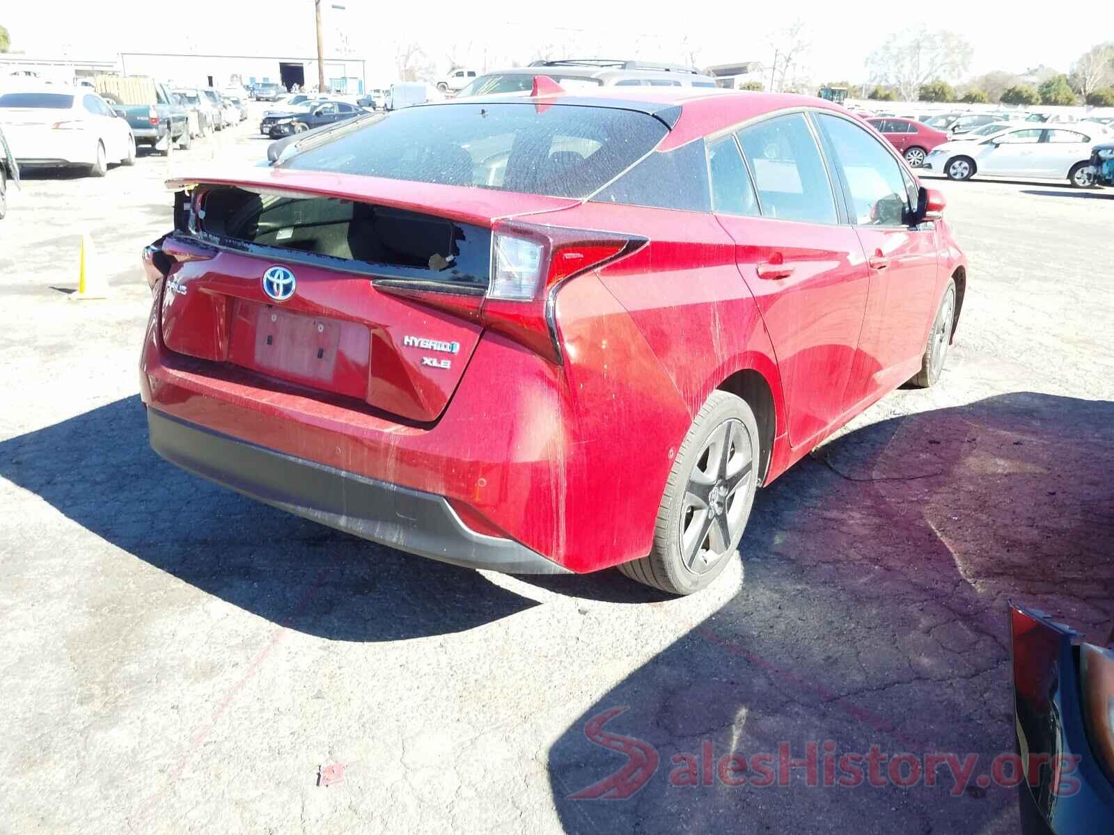 JTDKARFU4K3095121 2019 TOYOTA PRIUS