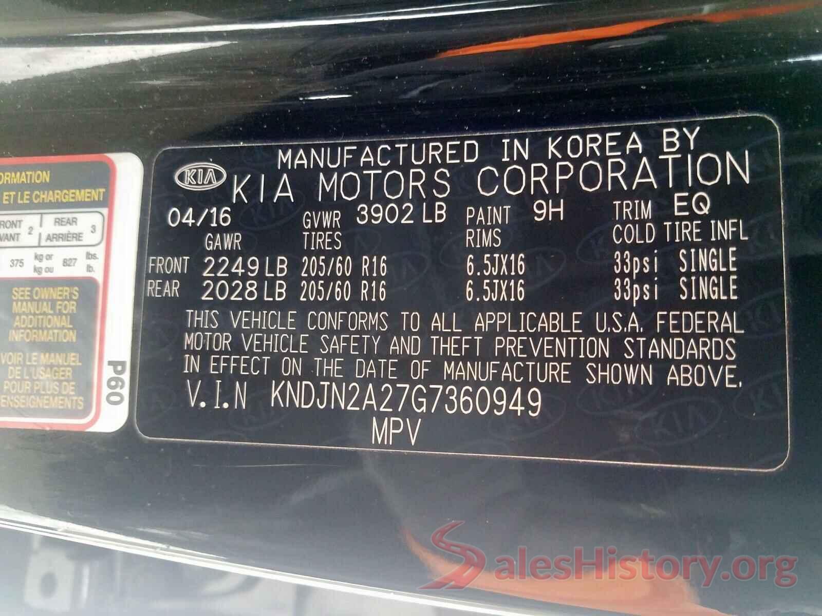 KNDJN2A27G7360949 2016 KIA SOUL