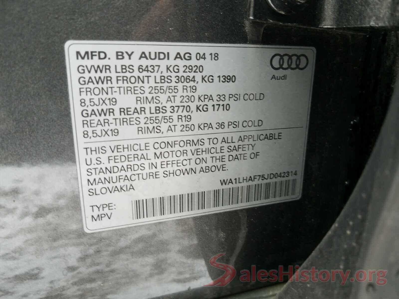 WA1LHAF75JD042314 2018 AUDI Q7