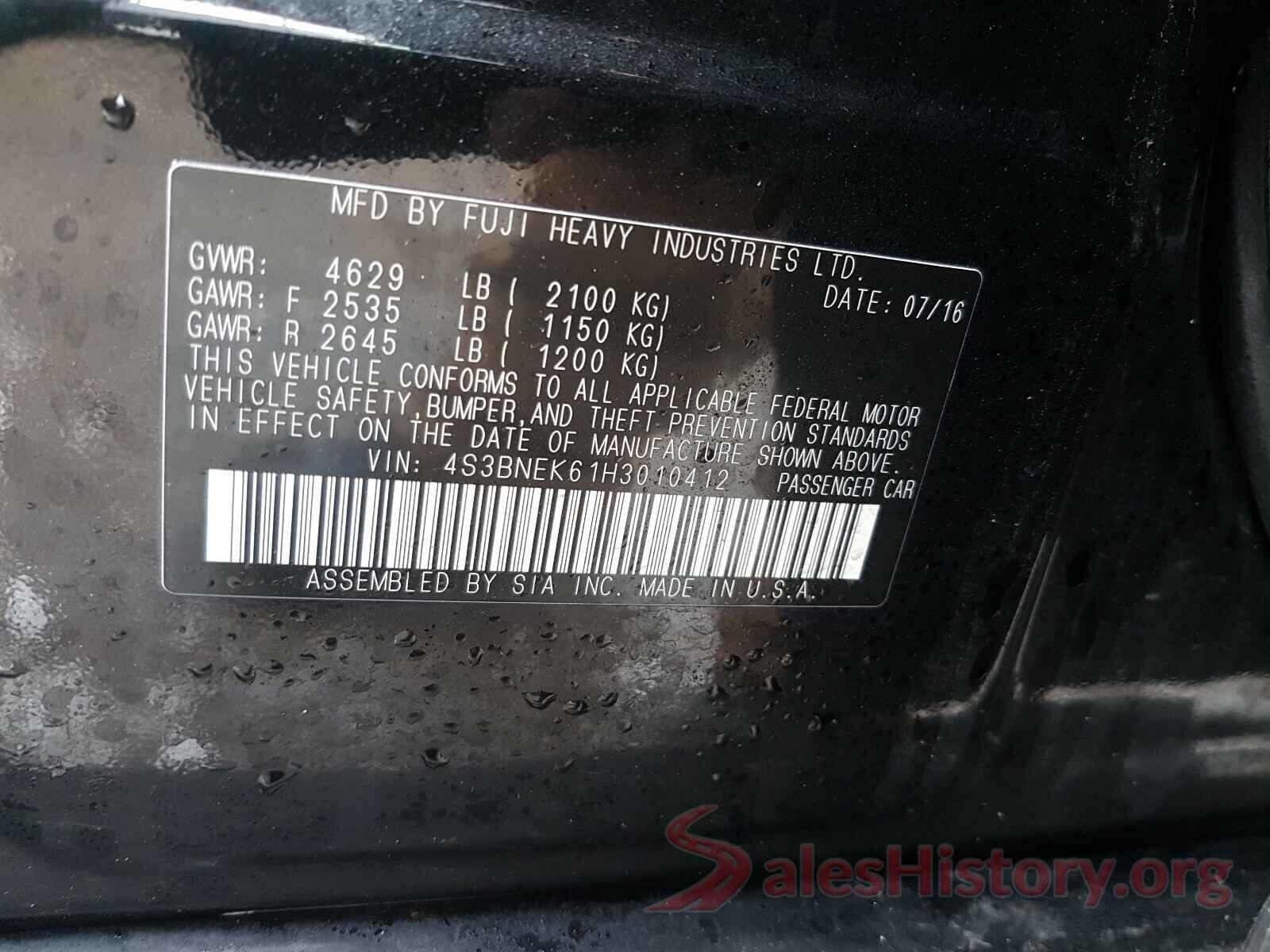 4S3BNEK61H3010412 2017 SUBARU LEGACY