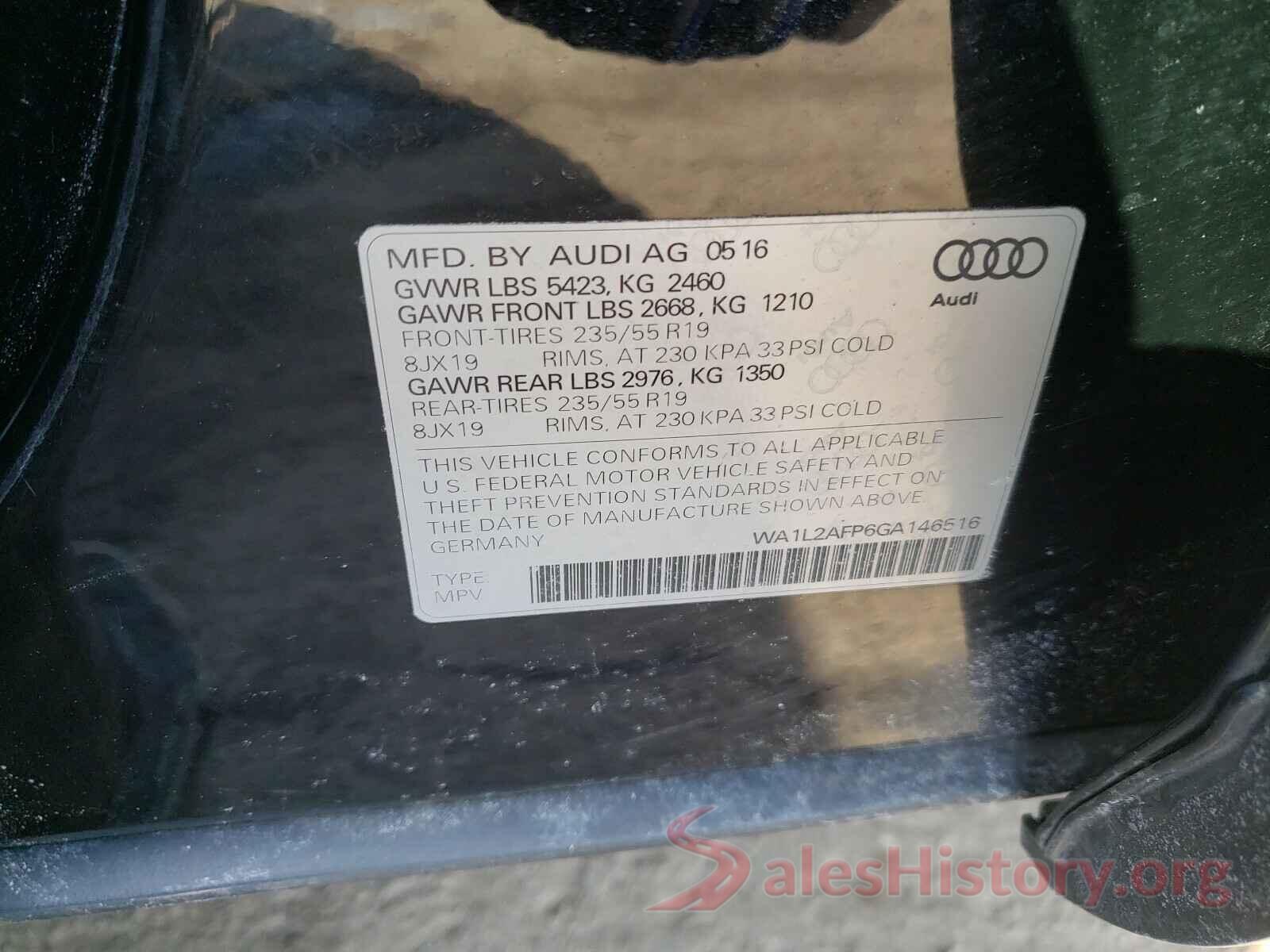 WA1L2AFP6GA146516 2016 AUDI Q5