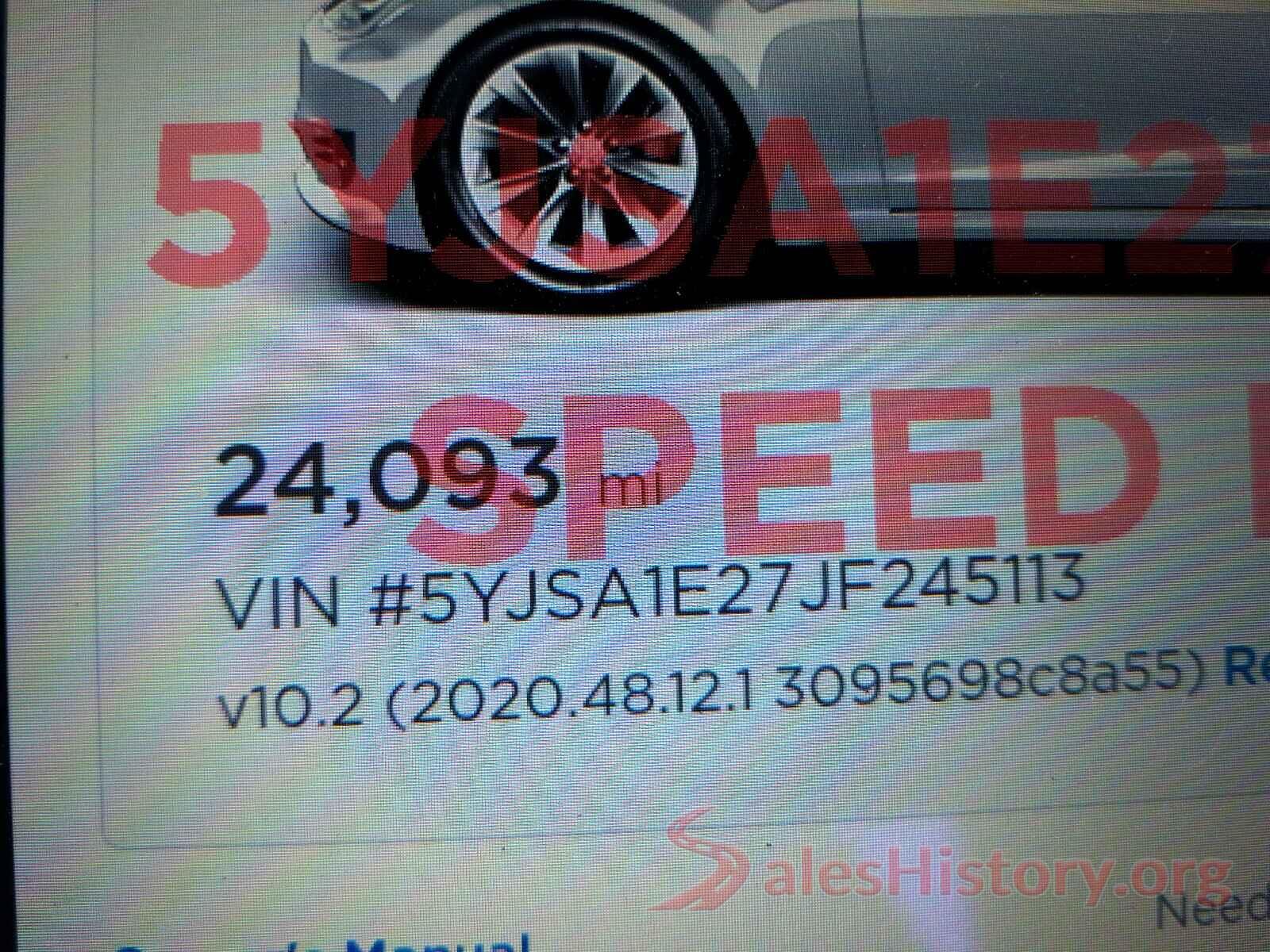 5YJSA1E27JF245113 2018 TESLA MODEL S