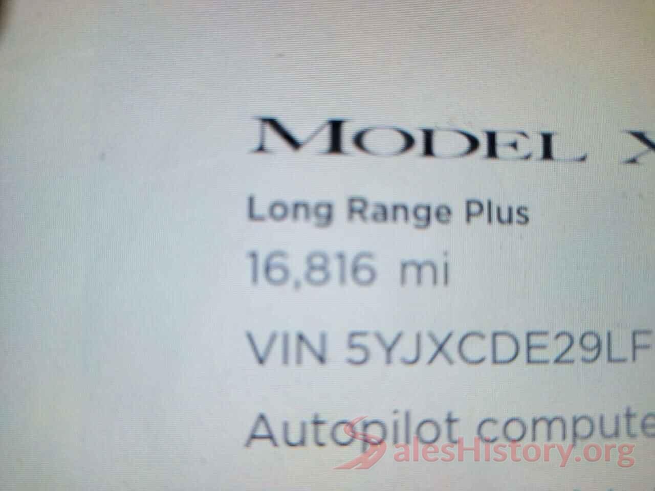 5YJXCDE29LF237227 2020 TESLA MODEL X