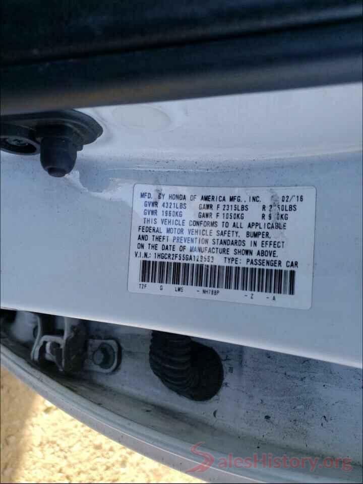 1HGCR2F55GA129553 2016 HONDA ACCORD