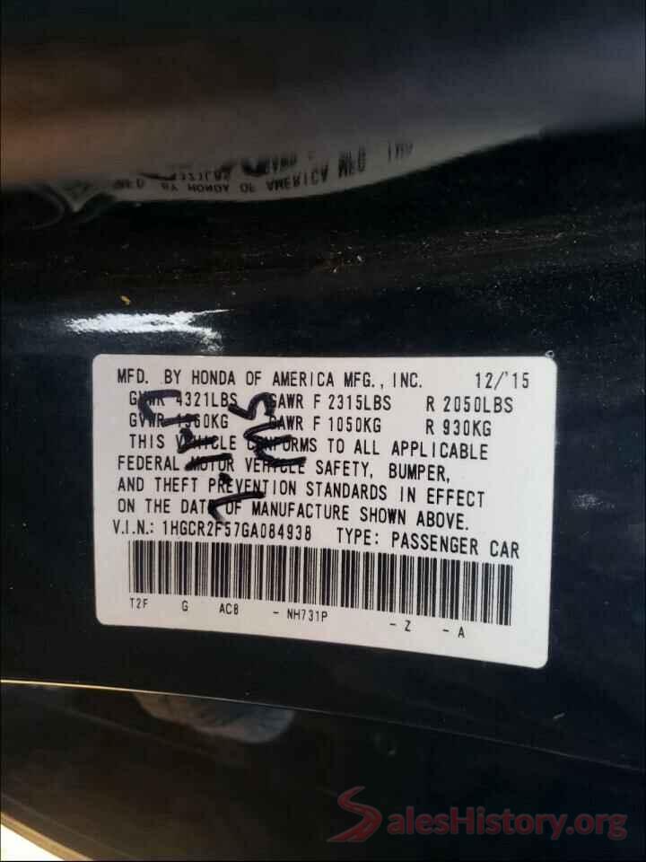 1HGCR2F57GA084938 2016 HONDA ACCORD