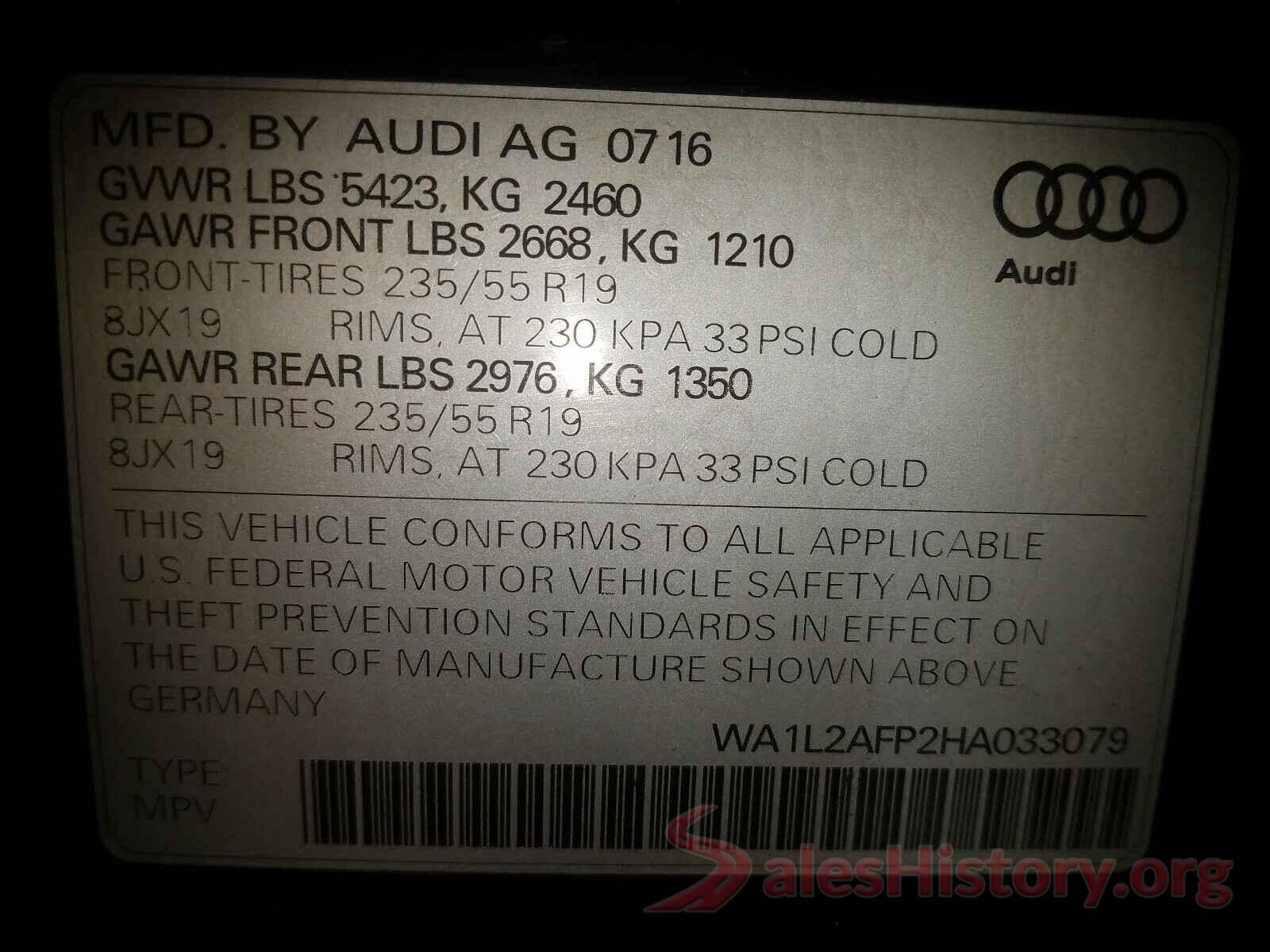 WA1L2AFP2HA033079 2017 AUDI Q5