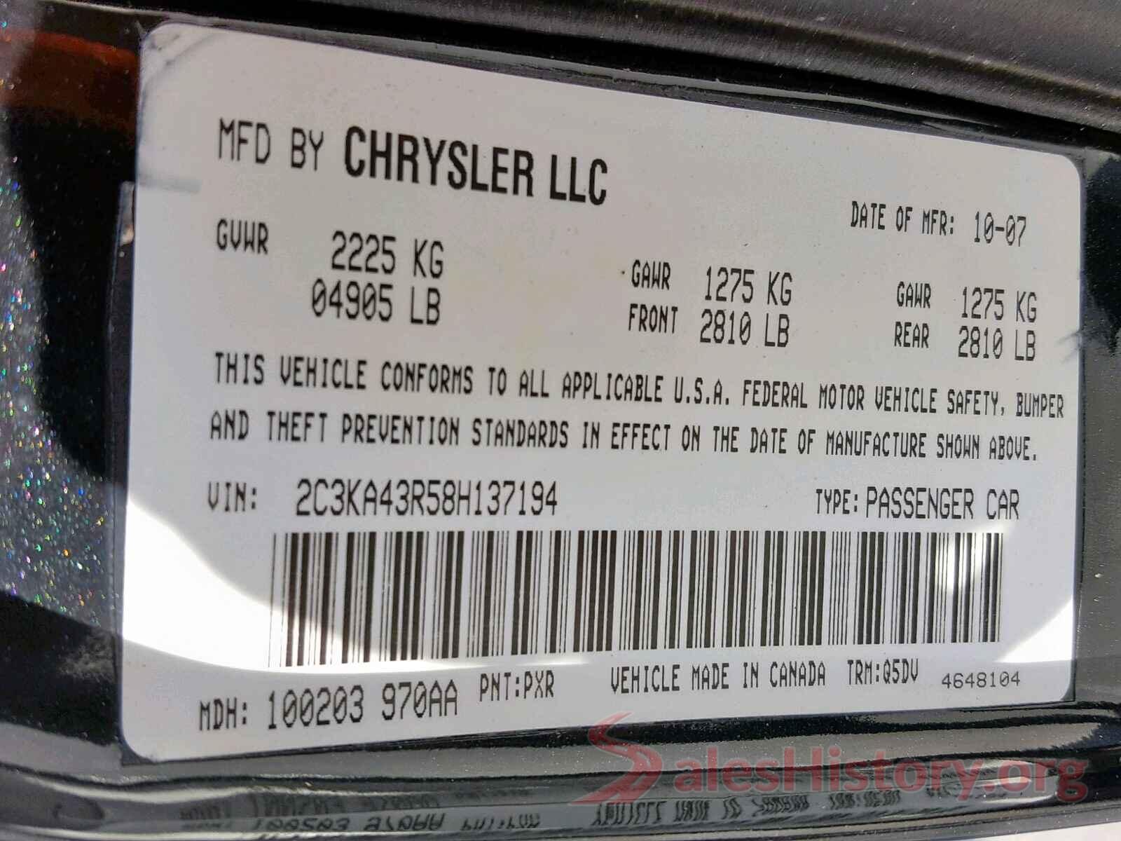 2C3KA43R58H137194 2008 CHRYSLER 300