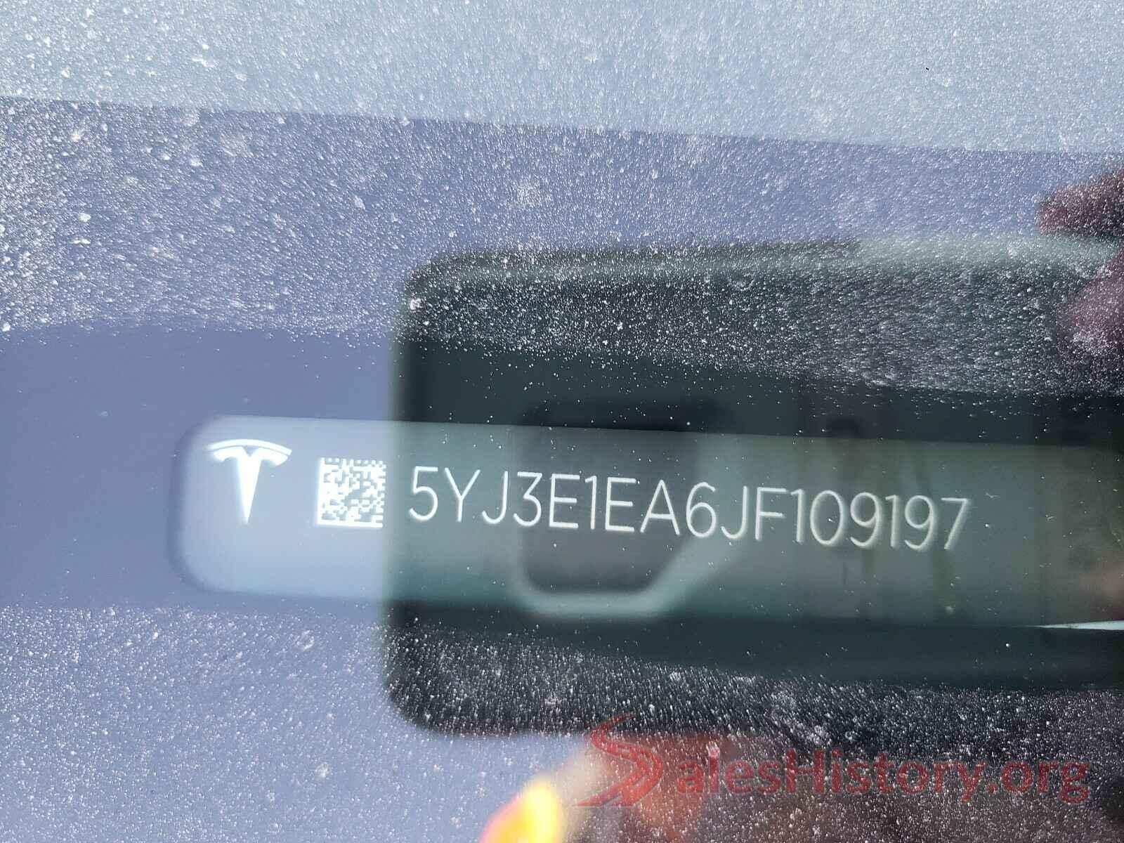 5YJ3E1EA6JF109197 2018 TESLA MODEL 3