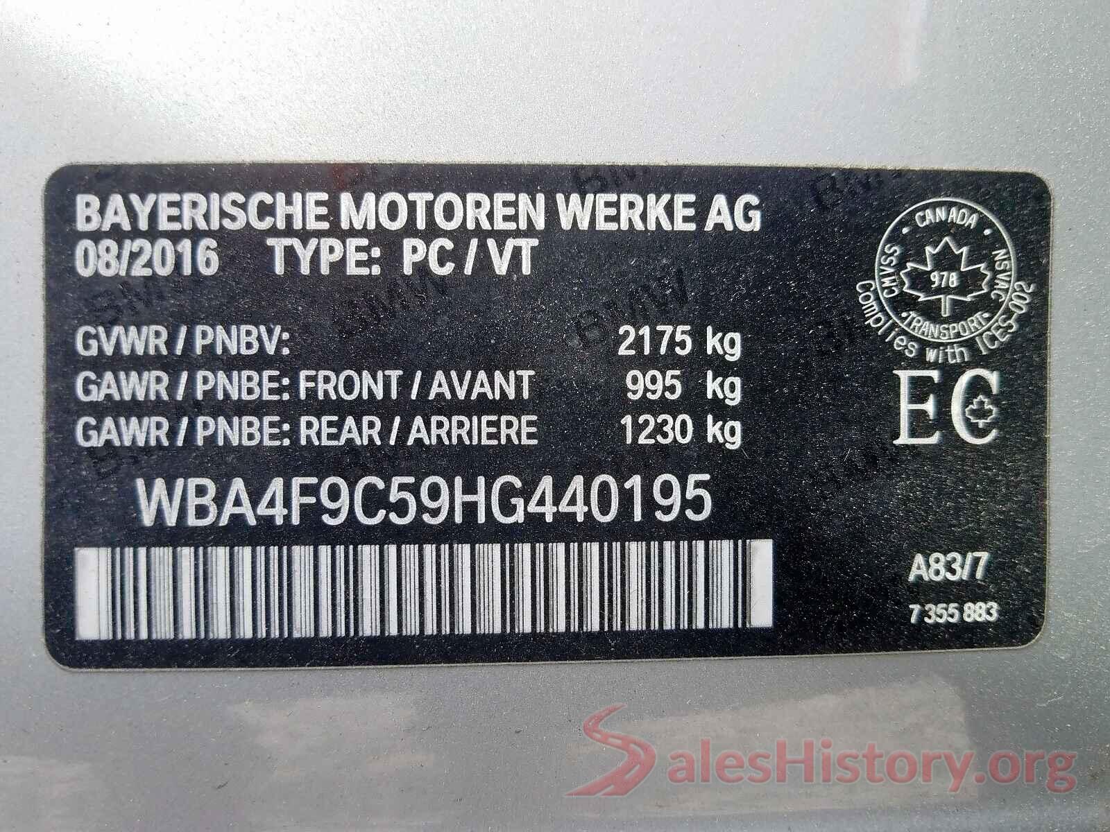 WBA4F9C59HG440195 2017 BMW 4 SERIES