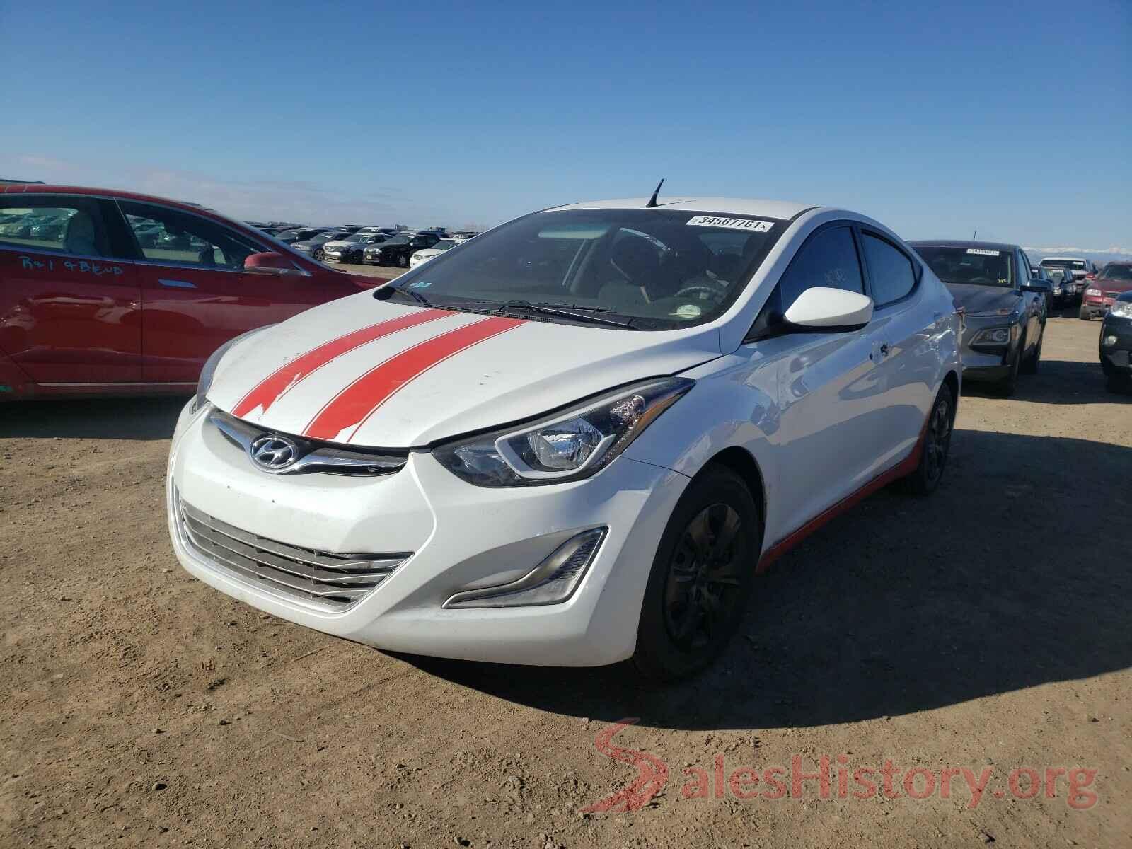 5NPDH4AE7GH671450 2016 HYUNDAI ELANTRA