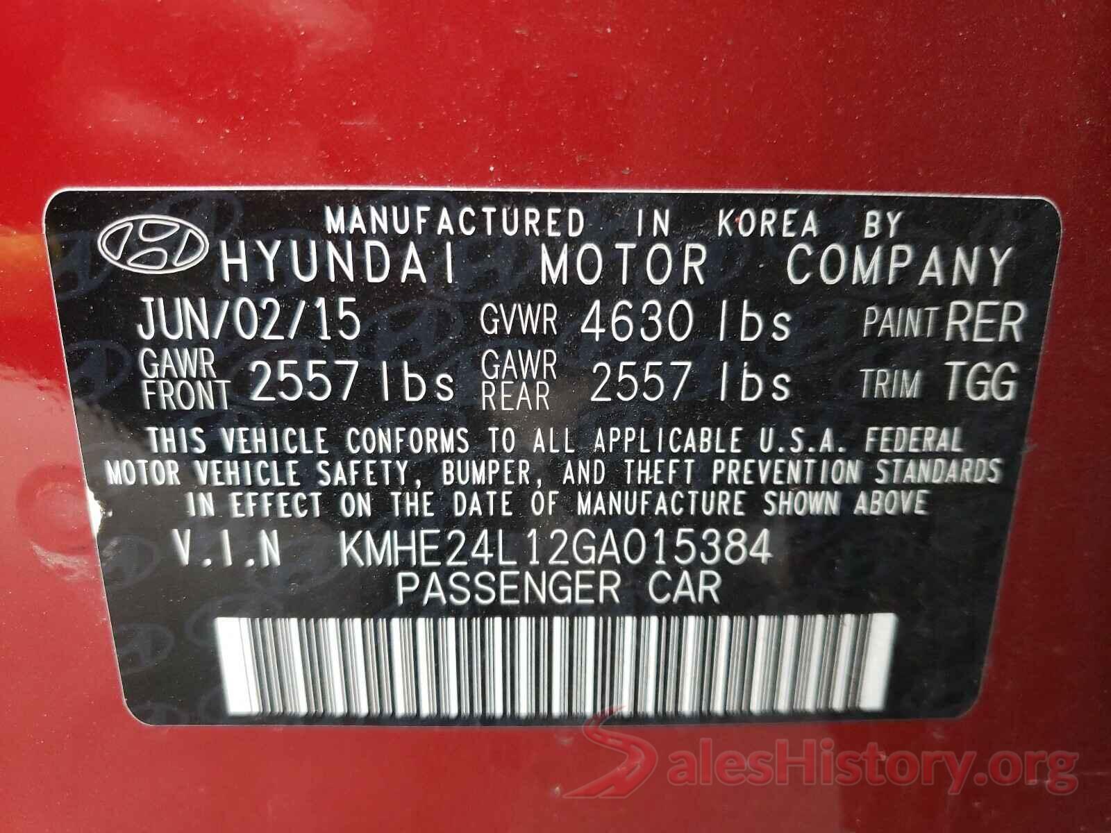 KMHE24L12GA015384 2016 HYUNDAI SONATA