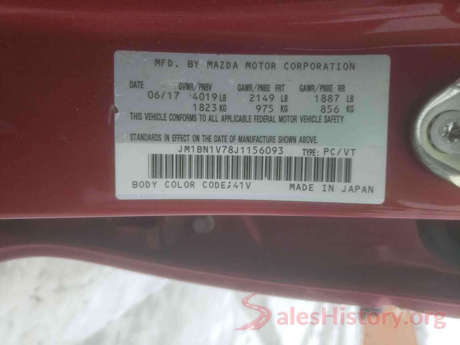 JM1BN1V78J1156093 2018 MAZDA 3