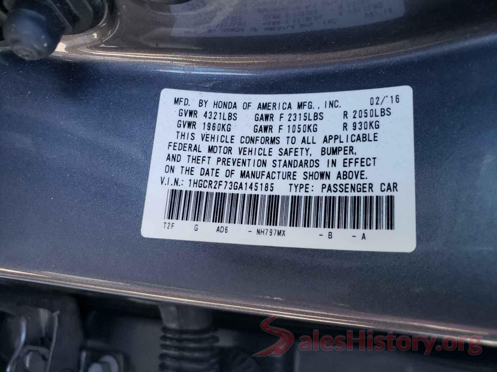 1HGCR2F73GA145185 2016 HONDA ACCORD