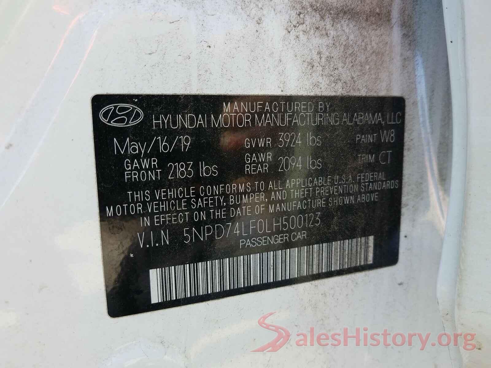 5NPD74LF0LH500123 2020 HYUNDAI ELANTRA