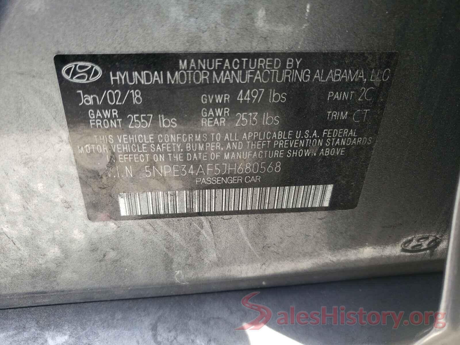 5NPE34AF5JH680568 2018 HYUNDAI SONATA