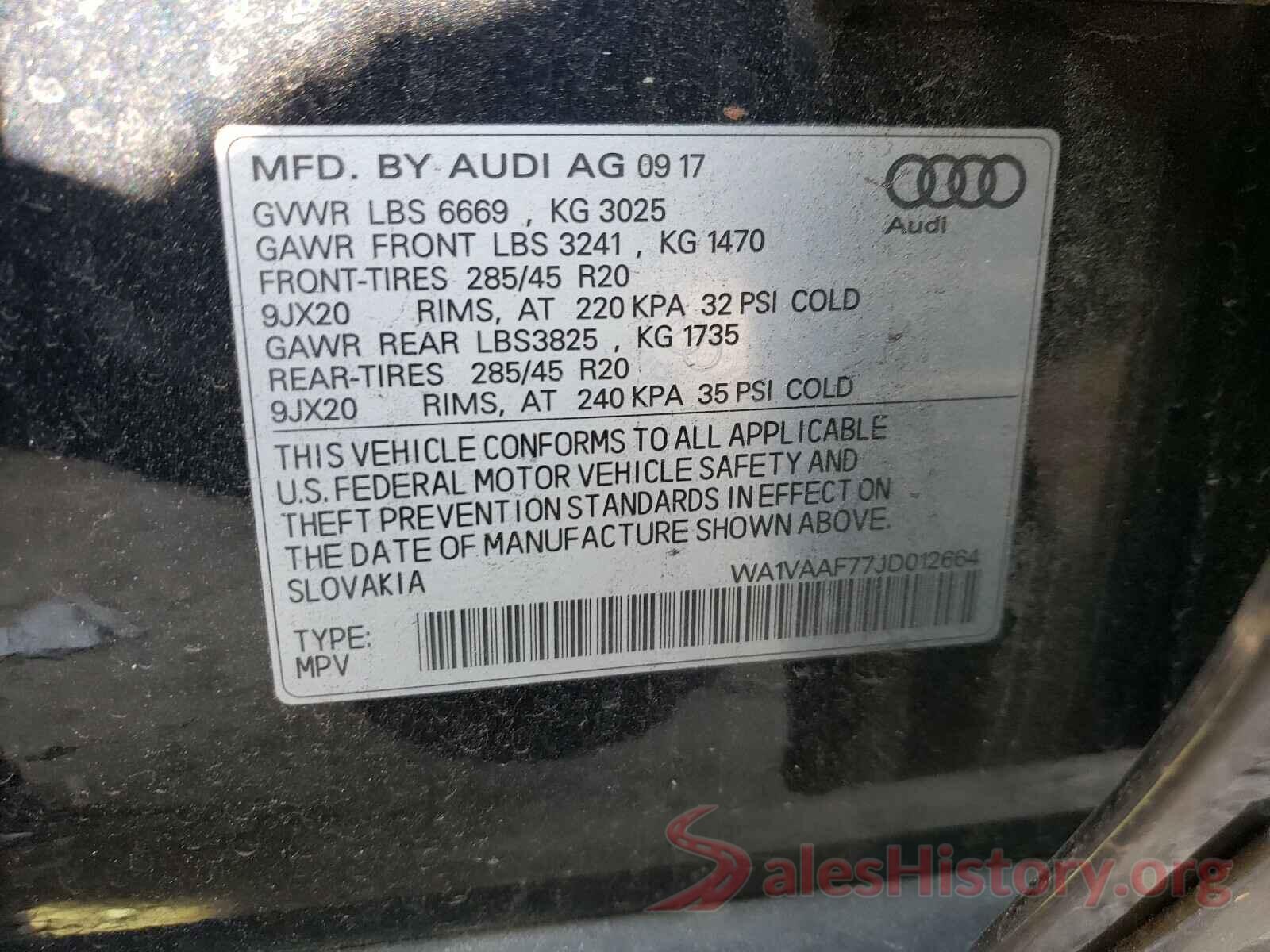 WA1VAAF77JD012664 2018 AUDI Q7