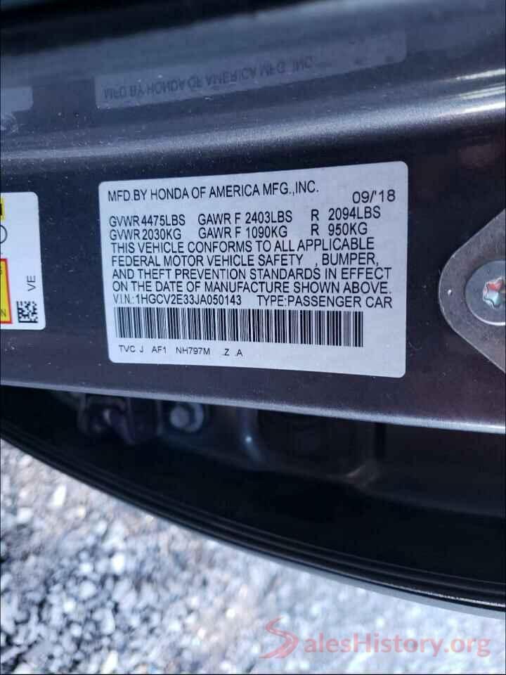 1HGCV2E33JA050143 2018 HONDA ACCORD