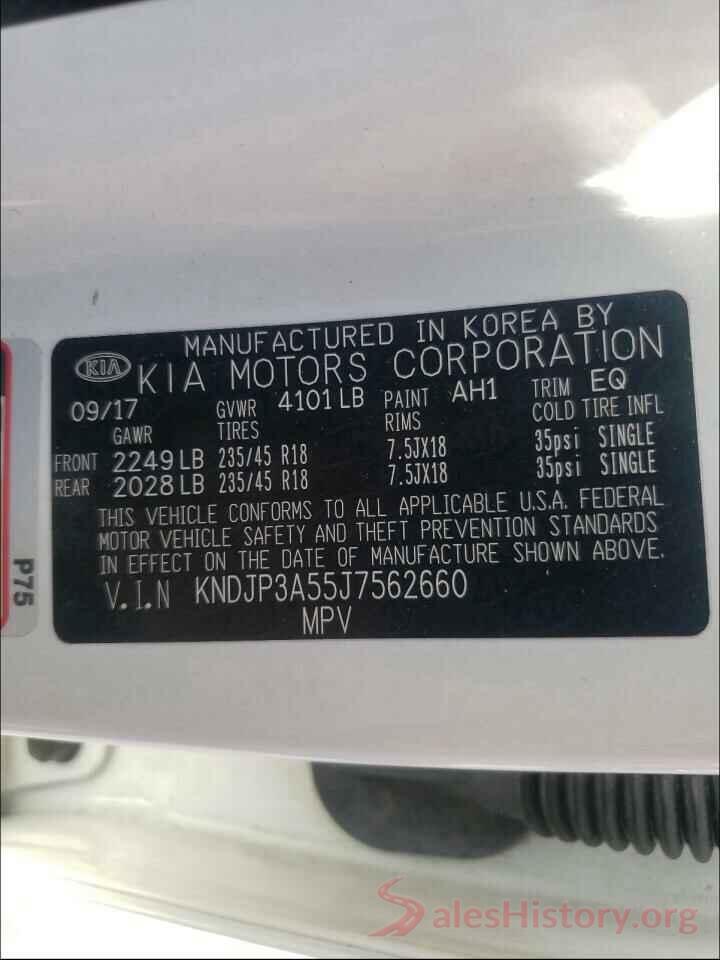 KNDJP3A55J7562660 2018 KIA SOUL