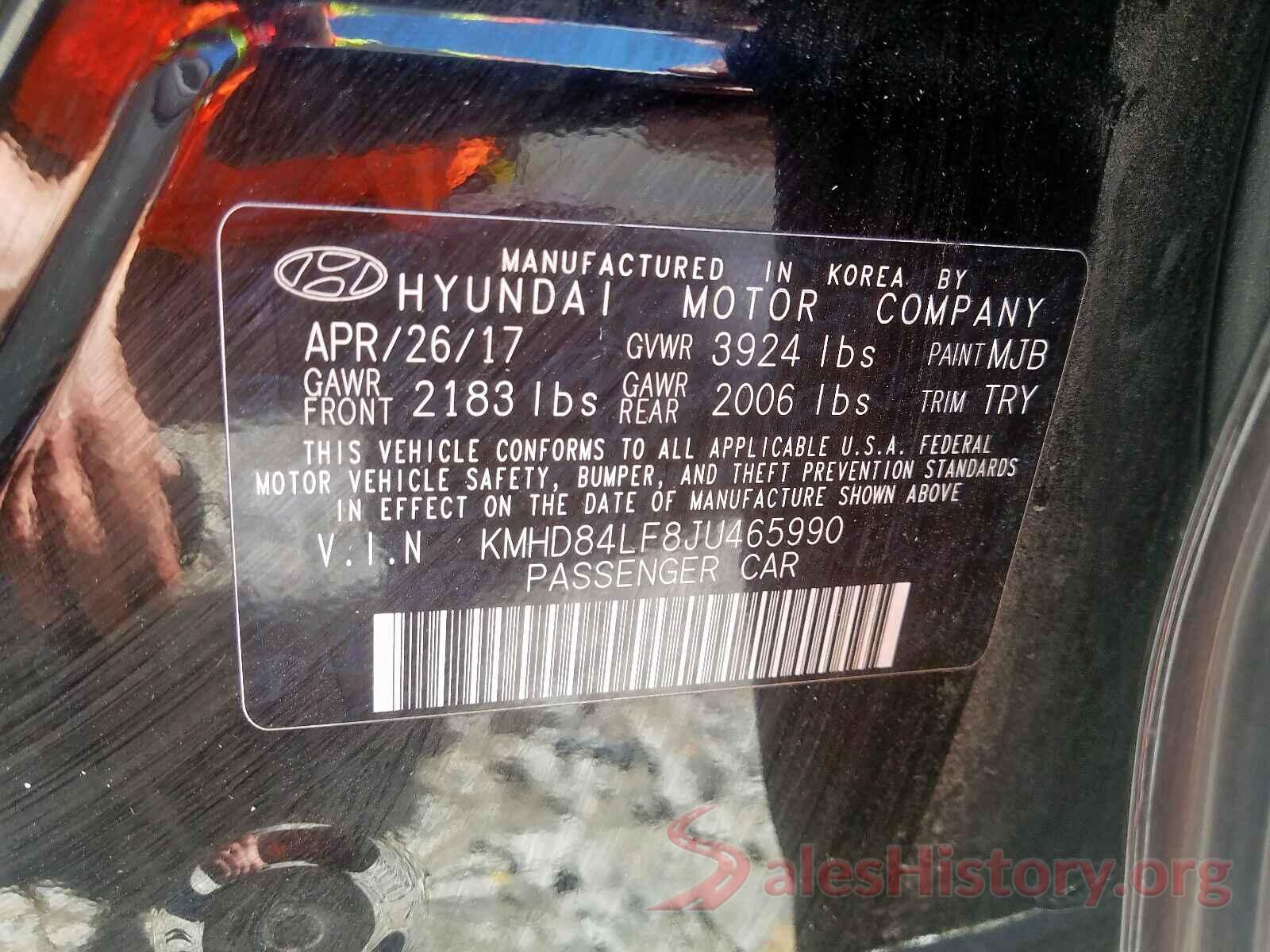 KMHD84LF8JU465990 2018 HYUNDAI ELANTRA