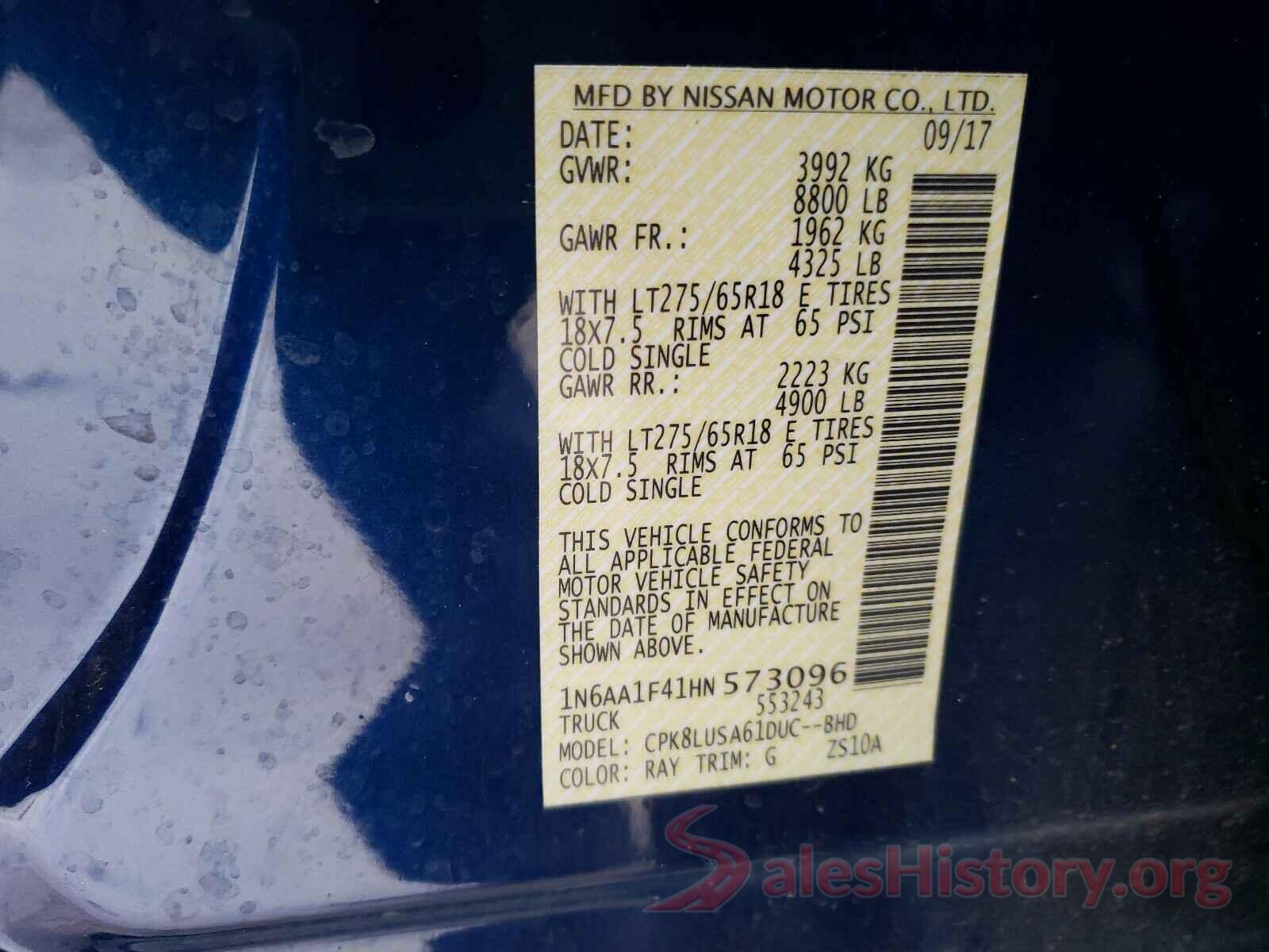 1N6AA1F41HN573096 2017 NISSAN TITAN