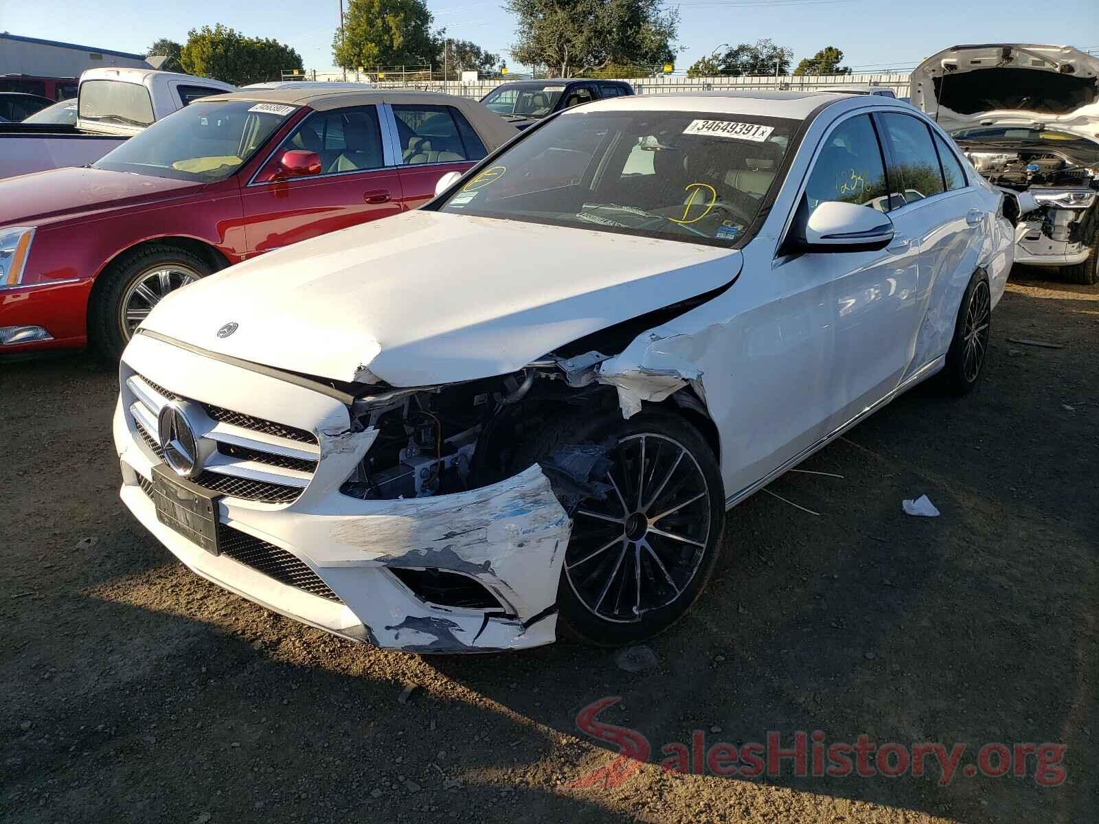 55SWF8DB5KU304527 2019 MERCEDES-BENZ C CLASS