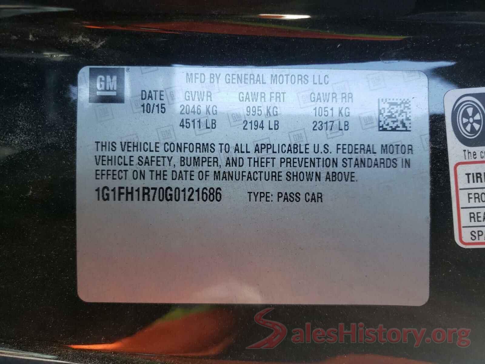 1G1FH1R70G0121686 2016 CHEVROLET CAMARO