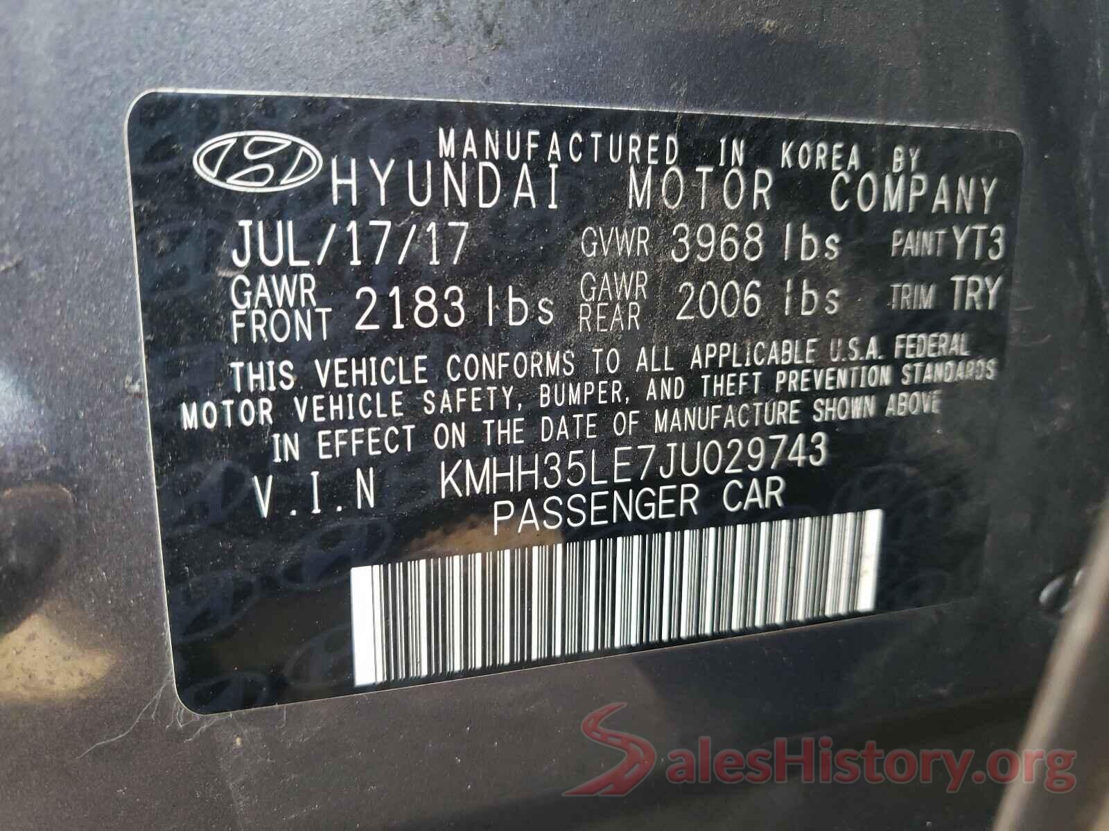 KMHH35LE7JU029743 2018 HYUNDAI ELANTRA