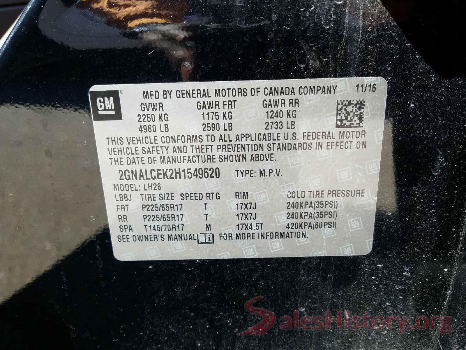 2GNALCEK2H1549620 2017 CHEVROLET EQUINOX