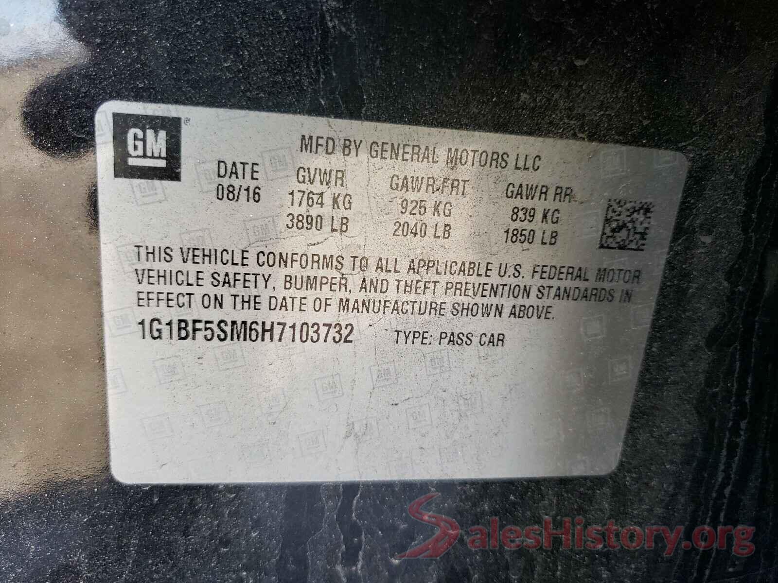 1G1BF5SM6H7103732 2017 CHEVROLET CRUZE