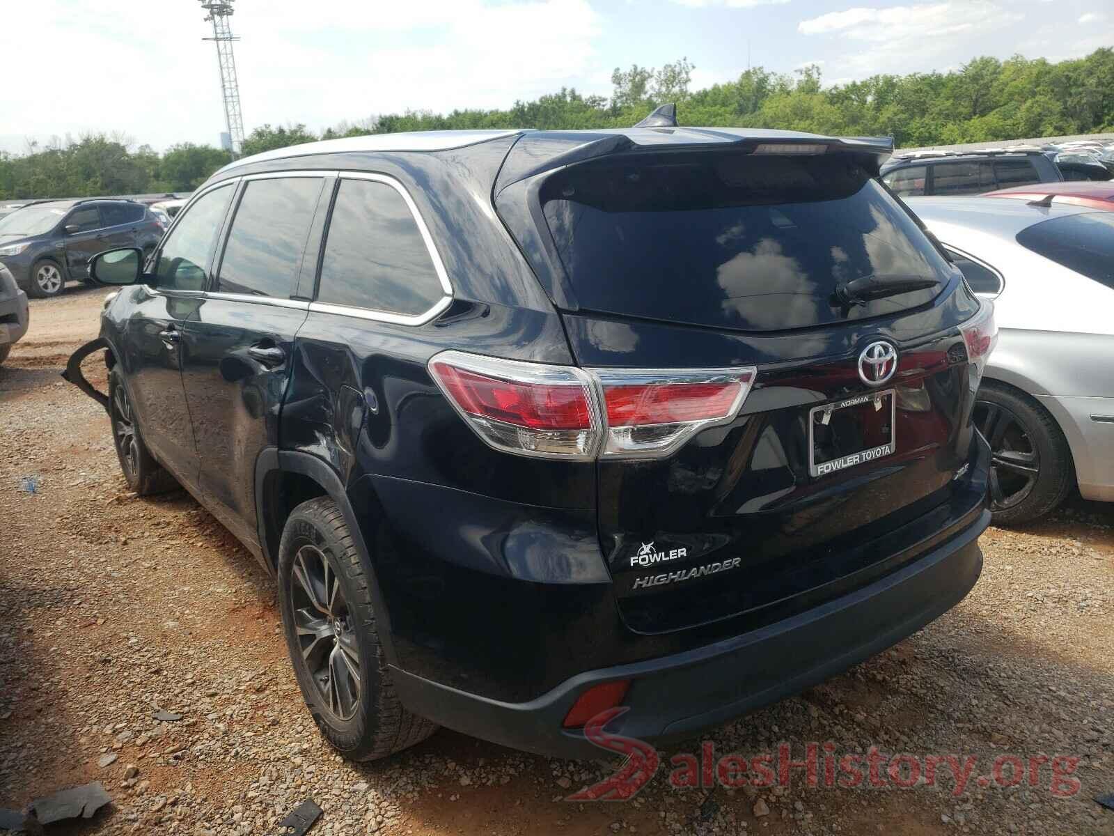 5TDKKRFHXGS186822 2016 TOYOTA HIGHLANDER