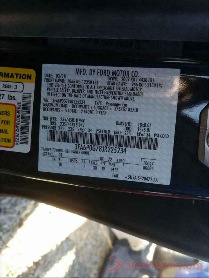 3FA6P0G78JR225234 2018 FORD FUSION