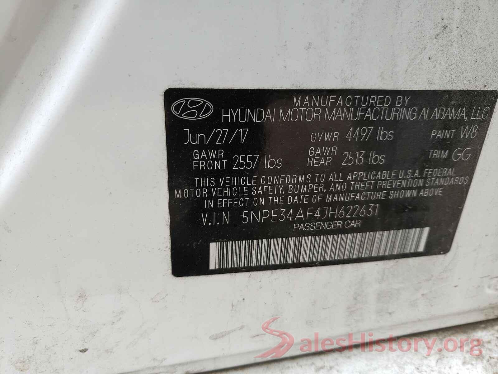 5NPE34AF4JH622631 2018 HYUNDAI SONATA