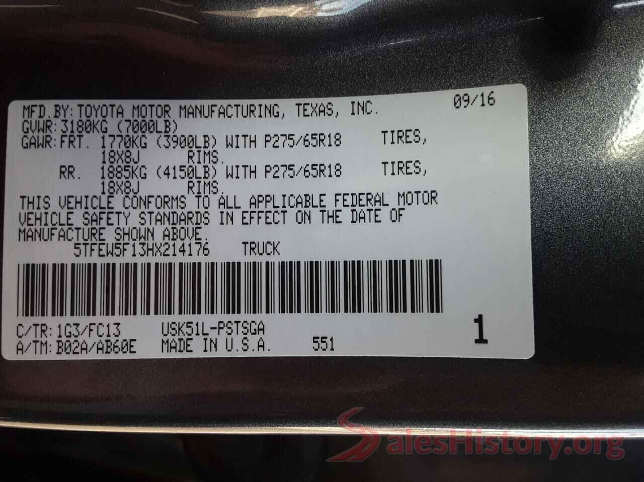 5TFEW5F13HX214176 2017 TOYOTA TUNDRA