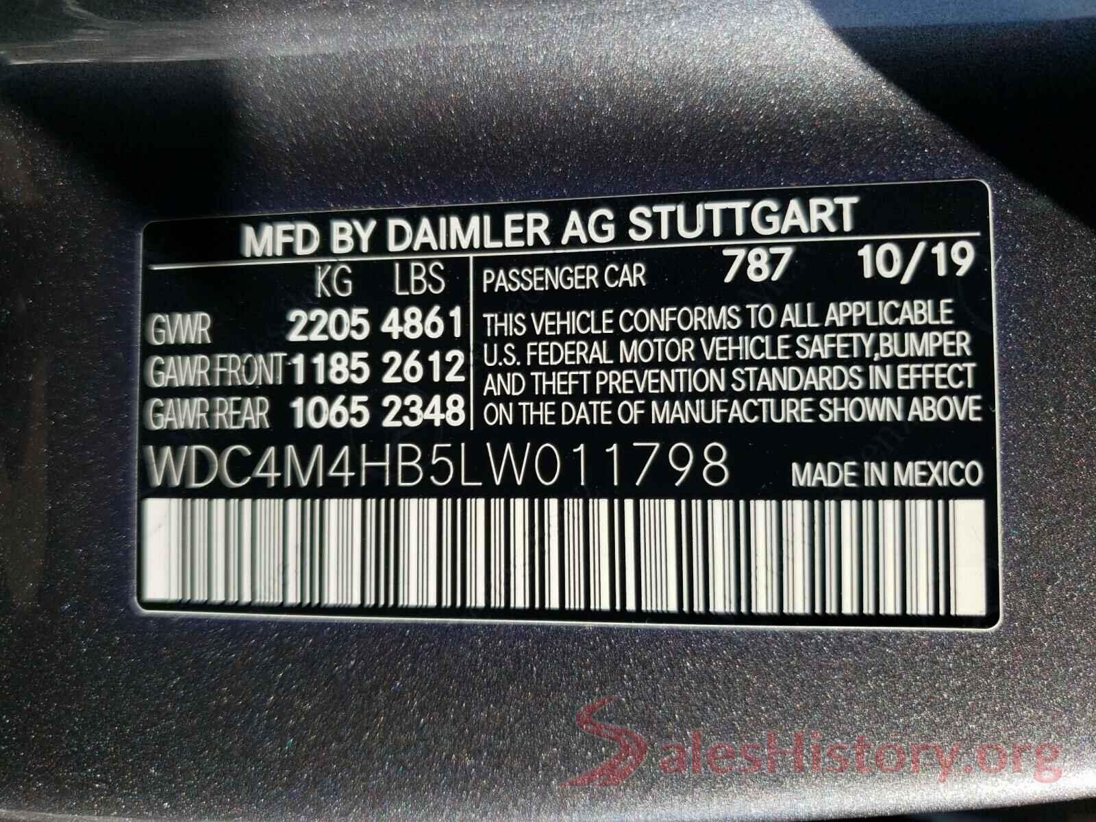 WDC4M4HB5LW011798 2020 MERCEDES-BENZ G CLASS