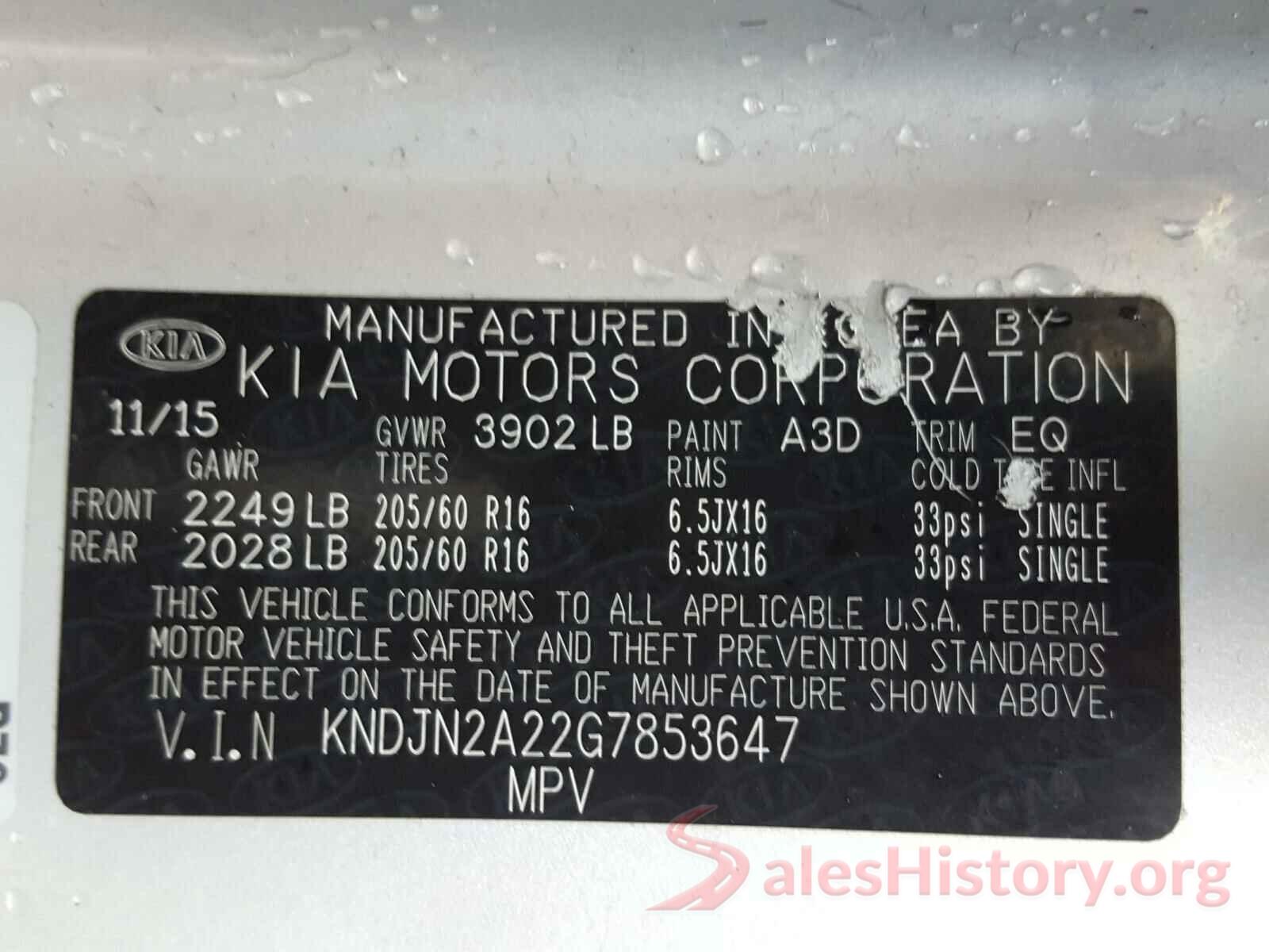 KNDJN2A22G7853647 2016 KIA SOUL